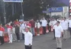 Meriahkan FMP, Pengusaha Muda Ikuti Upacara Pengibaran Bendera di Tugu Kujang
