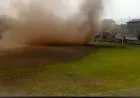 Moment Viral Sepakbola Antar Kampung di Lembang yang Bubar Gegara Pusaran Angin di Lapangan