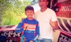 Juna Oktavian, Pembalap Cilik Asal Bandung Raih Podium Pertama di Ajang Bupati Bandung Road Race Championship 2022