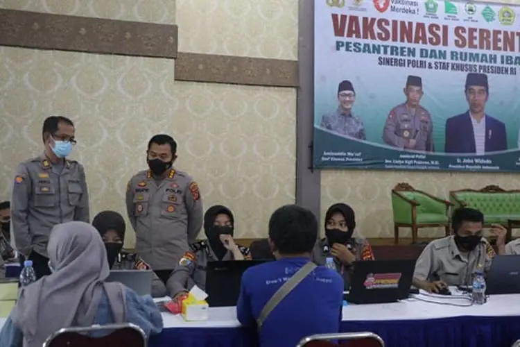 Polresta Bogor Kota Percepat Vaksin dengan Sasar Pondok Pesantren dan Rumah Ibadah