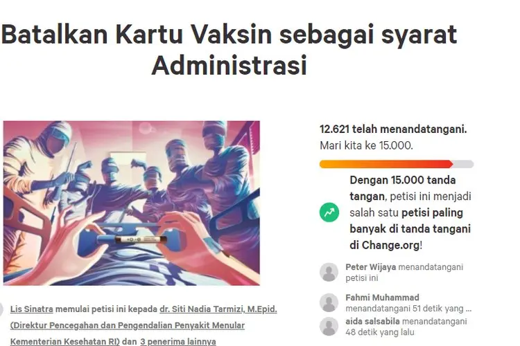 Jadi Syarat Administrasi, Muncul Petisi Batalkan Kartu Vaksin