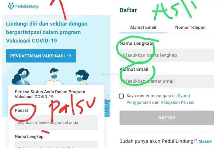 Waspada Situs Palsu! Satgas Covid-19 Tegaskan yang Resmi Hanya Pedulilindungi.id