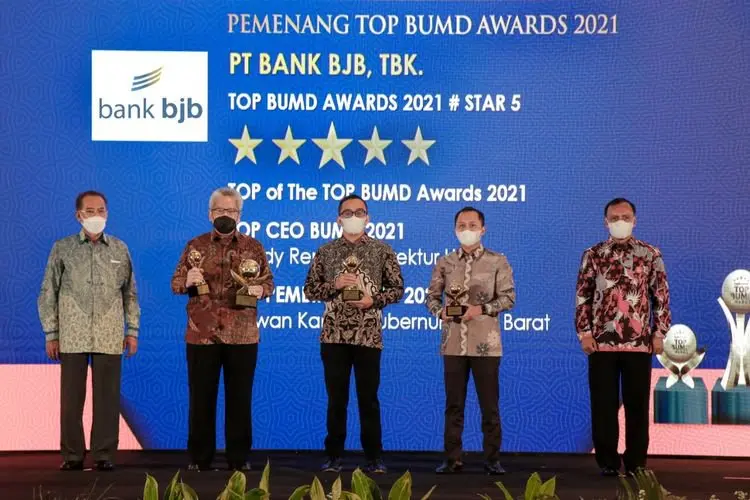 Bank Bjb Sabet Empat Penghargaan di Ajang TOP BUMD Awards 2021