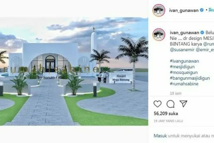 Ivan Gunawan Ingin Bangun Masjid, Ini Penampakan Designnya yang Serba Putih