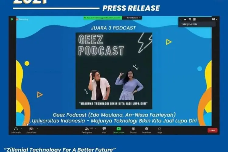 Mahasiswa Vokasi UI Juara Lomba Podcast Nasional, Ini Isu yang Diusung