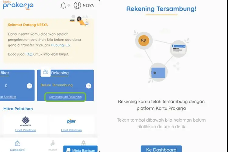 Cara Menyambungkan Nomor Rekening dan E-Wallet agar Insentif Kartu Prakerja Gelombang 21 Cair