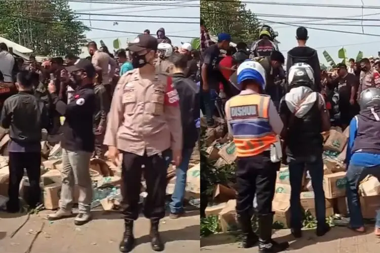 Innalillahi! Dua Truk Tronton Kecelakaan di Cianjur, Satu Orang Meninggal Dunia