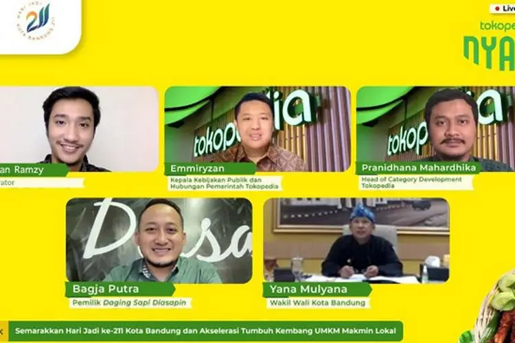 HJKB 211, Tokopedia Nyam Dongkrak Penjualan UMKM Kuliner Bandung