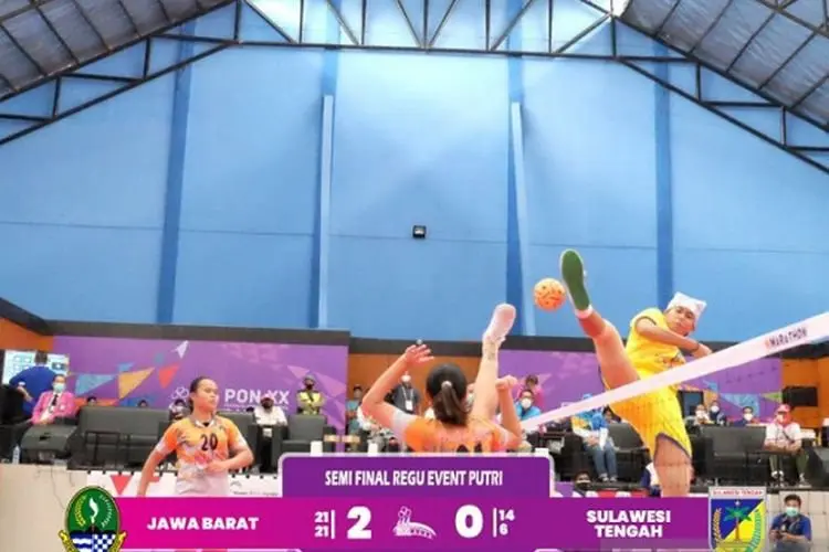 Maju ke Final, Sore Ini Putri Jabar dan Jateng Rebutan Emas Sepak Takraw
