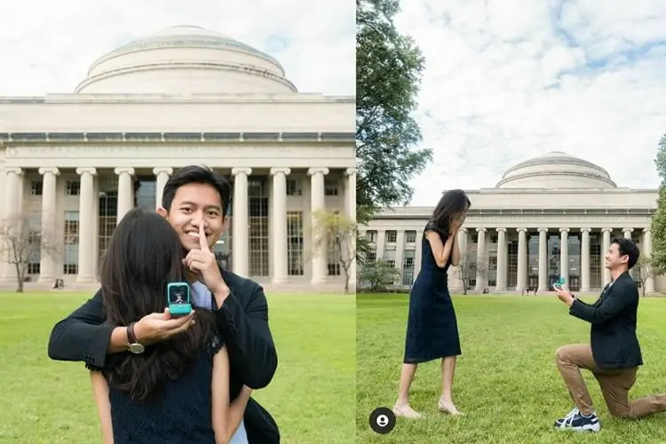 CEO Ruangguru Lamar Kekasihnya di Depan The Great Dome AS, Netizen: Hari Patah Hati Nasional Gak Nih?