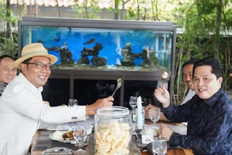 Ha Ha, Ridwan Kamil Bagikan Tips Hilangkan Bau Jengkol dan Petai ke Erick Thohir