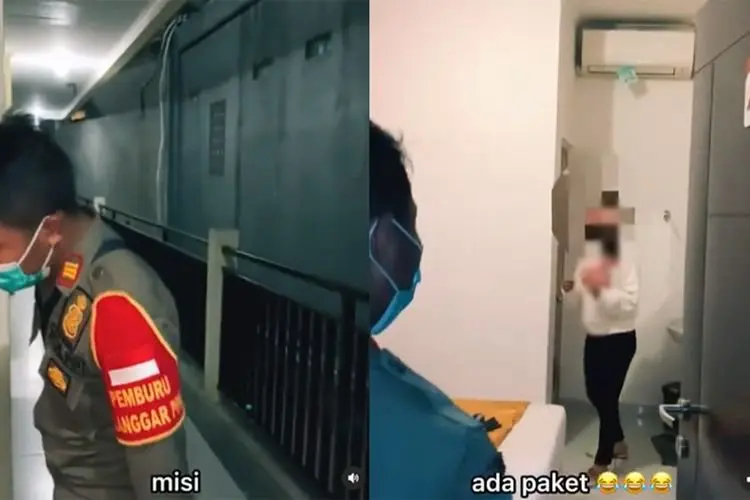 Viral Satpol PP Pura-pura jadi Kurir Paket saat Grebek Kamar Hotel