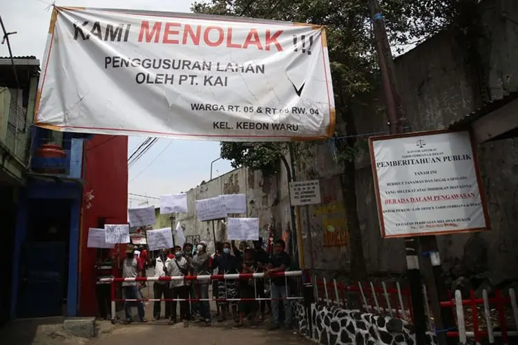 Foto: Warga Jalan Anyer Dalam Tolak Penggusuran