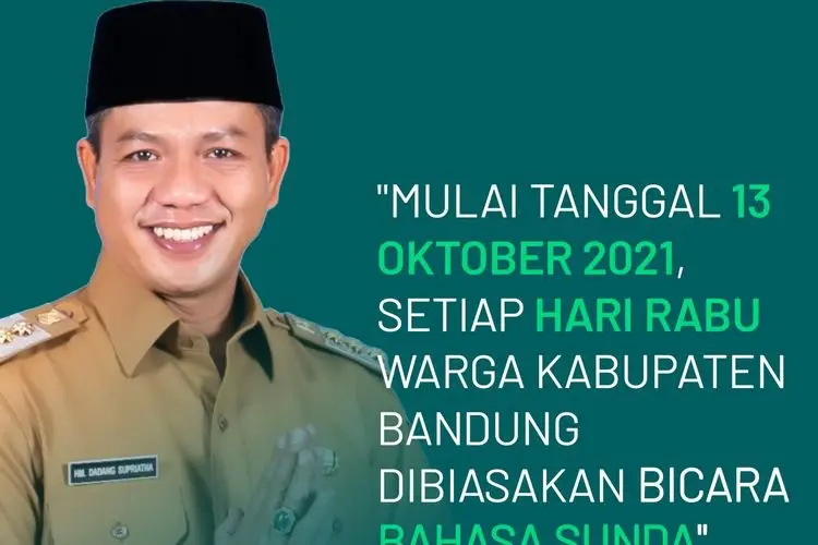 Bupati Dadang Supriatna akan Wajibkan Warganya Berbahasa Sunda Setiap Hari Rabu, Ini Tujuannya