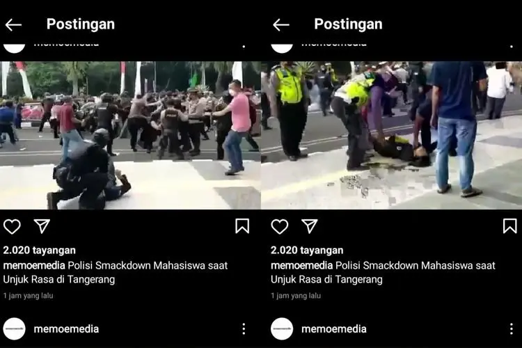 Viral Mahasiswa Unjuk Rasa Dibanting Polisi hingga Terkapar dan Kejang-kejang