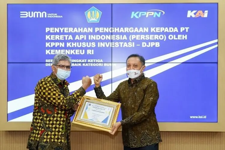 Sip, PT KAI Dinobatkan Kemenkeu Sebagai Debitur Terbaik BUMN