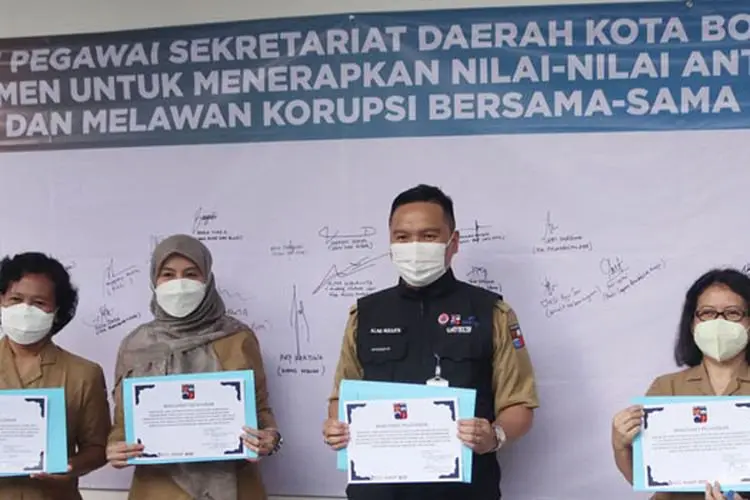 Pegawai Setda Kota Bogor Berkomitmen Terapkan Nilai-nilai Antikorupsi