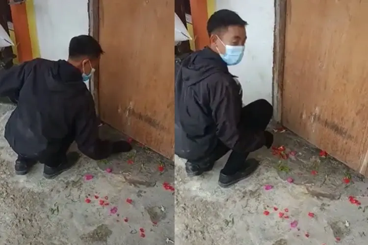 Kepikiran! Petugas Kredit Ini Tagih Utang ke Nasabah dengan Nyekar Bunga Seperti di Kuburan