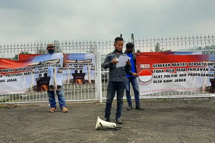 Massa GRB untuk Indonesia Tolak Acara Berbau Politik di TMP CIkutra Bandung