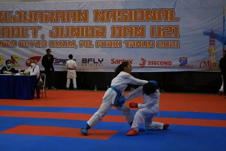 Kalah dari DKI Jakarta, Jabar Duduki Peringkat Tiga Kejurnas Karate Piala Ketua Umum PB Forki 2021