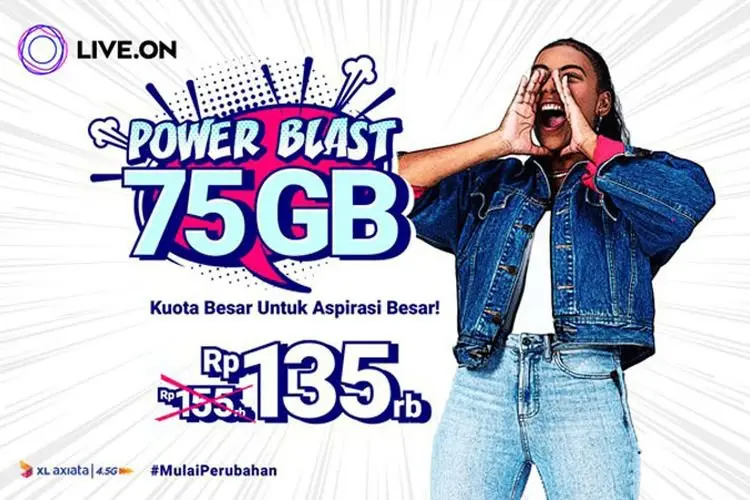 Penuhi Kebutuhan Internet Anak Muda, Live.On Luncurkan Paket Power Blast 75GB