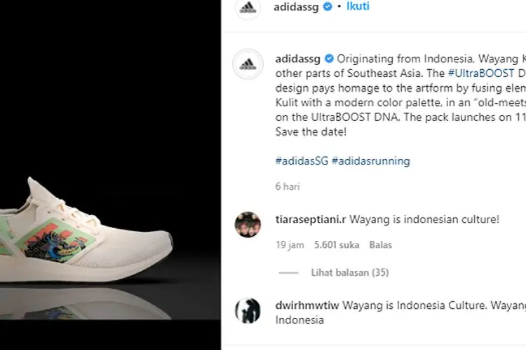 Dikecam Netizen Indonesia, Adidas Singapura Minta Maaf Soal Video Wayang Kulit