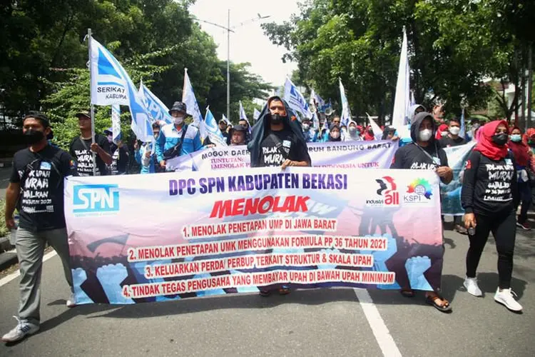 Foto: Buruh Tolak Penetapan Upah Murah