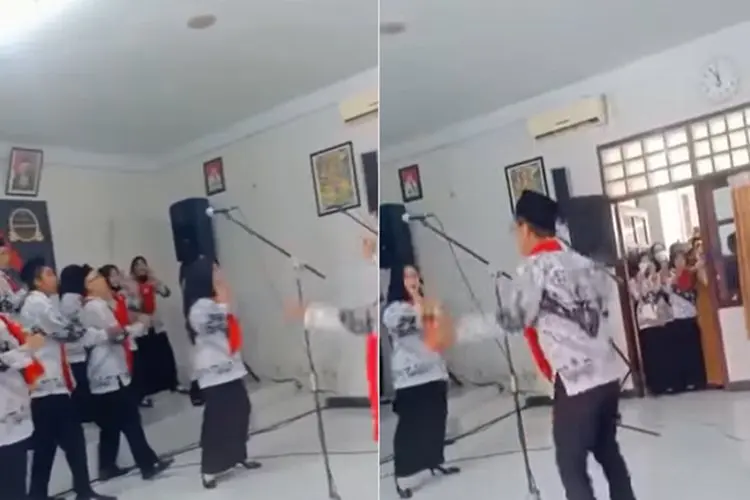 Momen Lucu di Hari Guru Nasional 2021, Guru Ini Asyik Banget Berjoget