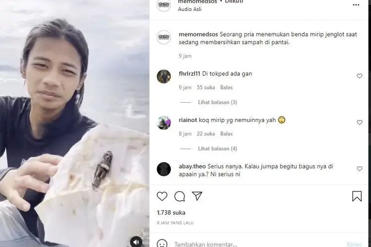 Sedang Bersih-Bersih Pantai, Seorang Pemuda Temukan Jenglot