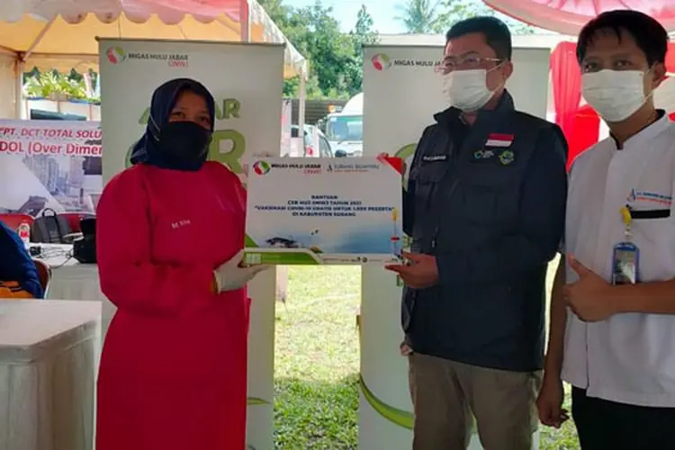 MUJ ONWJ Salurkan Bantuan Percepatan Vaksinasi Covid-19 di Subang