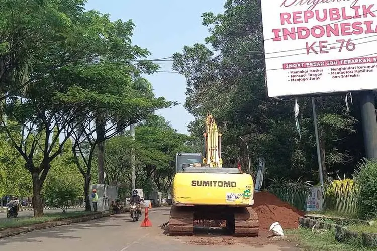 Proyek Pembangunan Pedestrian dan Peningkatan Jalan Tegar Beriman Diprediksi Molor ke Tahun 2022