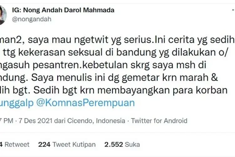 Trending Kasus Pelecehan Seksual Pengasuh Pondok Pesantren di Bandung, Korban Sampai Belasan Santriwati
