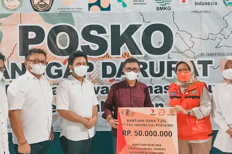Pos Indonesia Peduli Bantu Korban Erupsi Gunung Semeru, Ini yang Diberikan