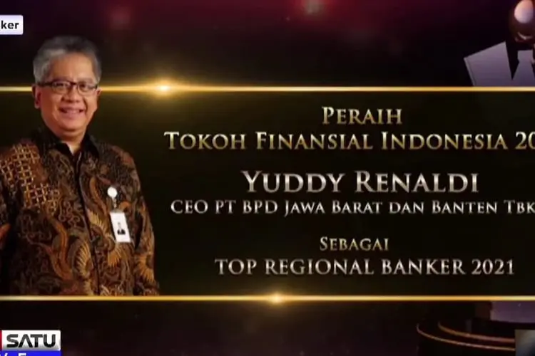 Direktur Utama Bank Bjb Yuddy Renaldi Dinobatkan sebagai Top Regional Banker 2021