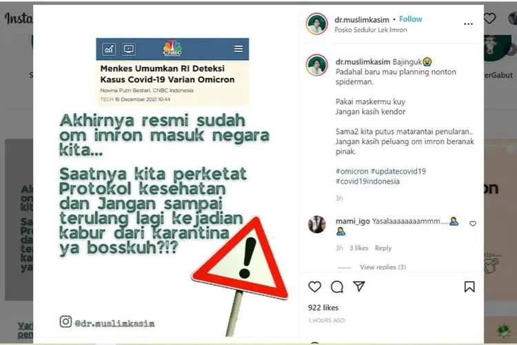 Covid-19 Varian Omicron Masuk Indonesia, dr Muslim Kasim Sindir Ahmad Dhani dan Rachel Venya?