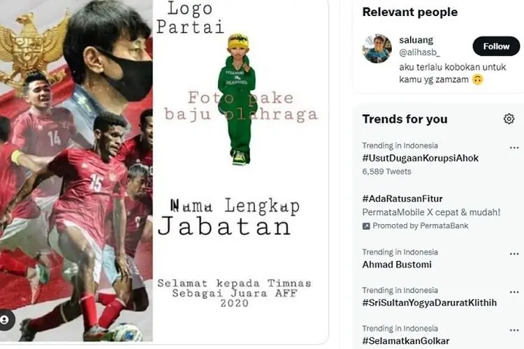 TimnasDay Indonesia vs Thailand Piala AFF 2020 Bergema, Pedas.....Netizen Malah Sindir Rencana Aksi Politisi