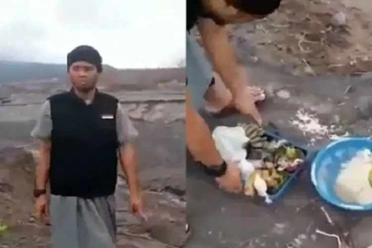 Video Pria Tendang Sesajen di Semeru Bikin Gaduh, Polres Lumajang Buru sang Pelaku