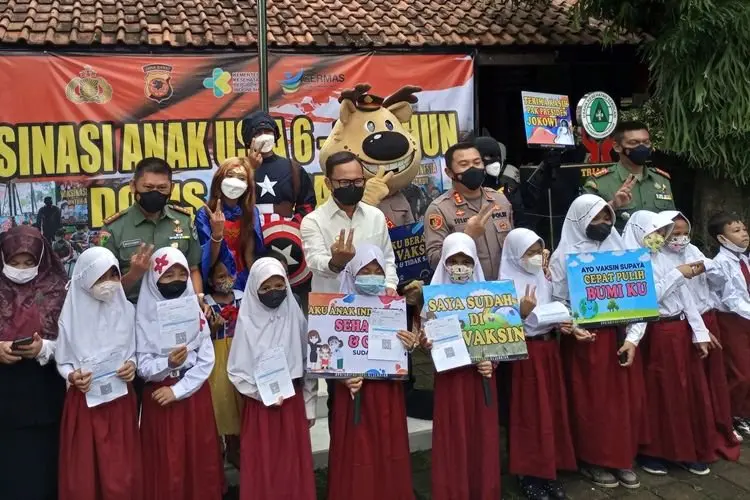 Geber Vaksinasi Babak Dua, Bogor Punya Cara Unik Ini Buat Anak 