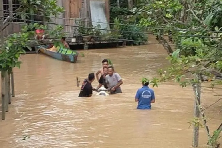 Bupatinya Ditahan KPK, IKN Baru Sepaku Penajam Paser Utara Banjir Lagi, Ketinggian Air Hingga 1,5 Meter