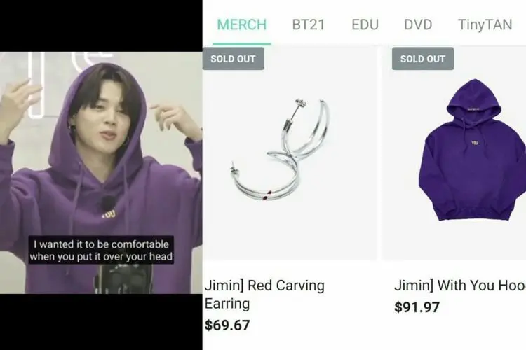 Lebih Cepat dari Milik Suga, Merchandise Buatan Jimin BTS Sold Out Dalam Hitungan Detik