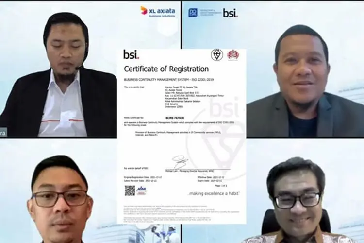 Raih Sertifikasi ISO 22301:2019, XL Axiata Business Solutions Siap Hadirkan Layanan Mumpuni pada Tender Proyek