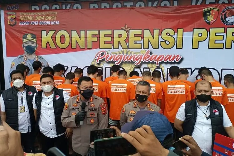 Polresta Bogor Kota Bongkar Jaringan Narkoba, Barbuknya 2,2 Kilogram Sabu-sabu