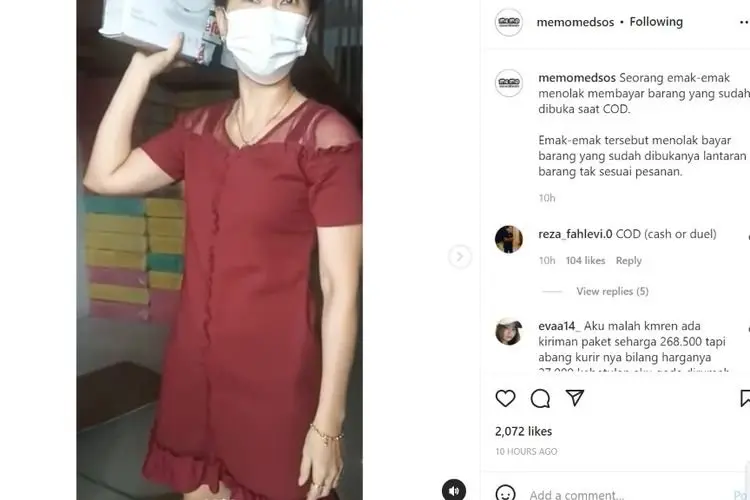 Viral! Paket Sudah Dibuka, Emak-Emak Tak Mau Bayar Barang COD Paket Malah Dibanting