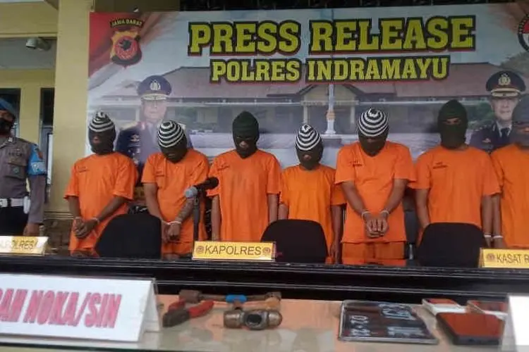  Polres Indramayu Bongkar Jaringan Penadah Motor Curian