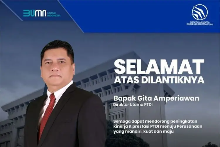 Gita Amperiawan Ditunjuk Menteri BUMN Jadi Dirut PTDI