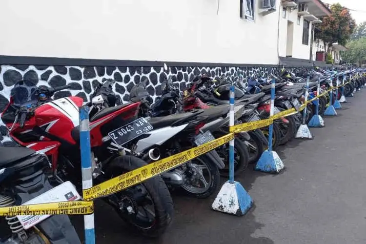 Ratusan Sepeda Motor Berknalpot Bising Diamankan Polres Majalengka