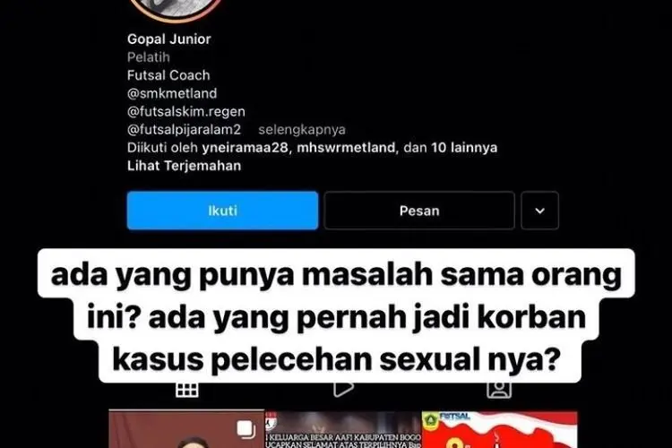 Pelatih Futsal Asal Bogor Diduga Lakukan Pelecehan Seksual, Ajak Nginap hingga Minta 'Pap' ke Bocah Laki-laki