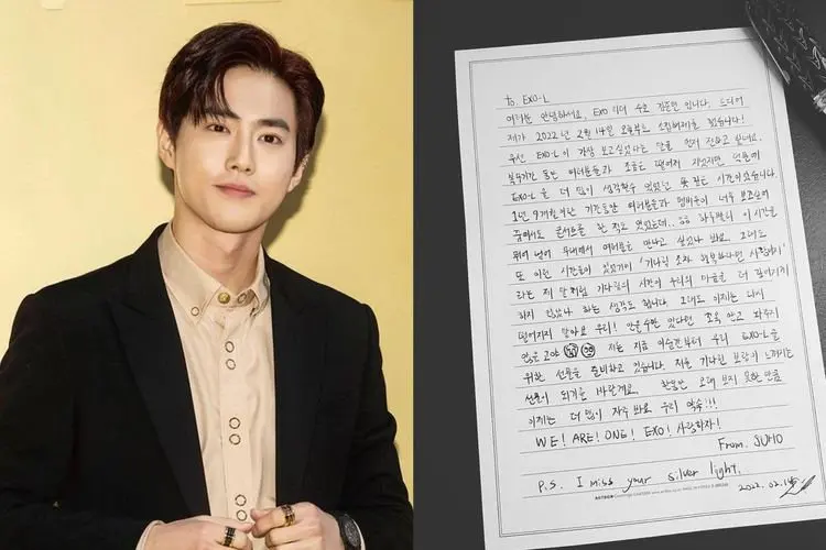 Keluar dari Wamil, Suho EXO Tulis Surat Menyentuh untuk EXO-L: Aku Sedang Mempersiapkan Hadiah