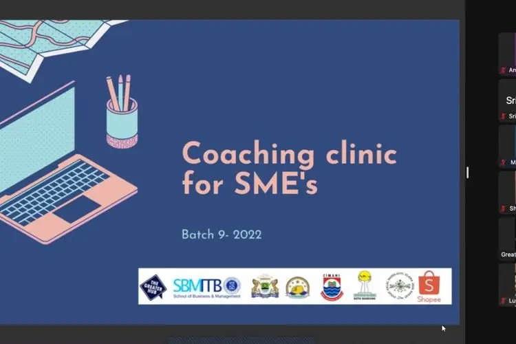 Gandeng Shopee, The Greater Hub SBM ITB membuka Batch Ketujuh Coaching Clinic untuk UMKM Jawa Barat