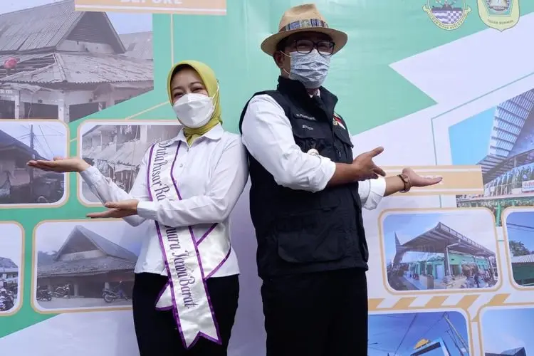 Hati Ridwan Kamil Bungah, Saat Resmikan Pasar Cisarua Rakyat Juara